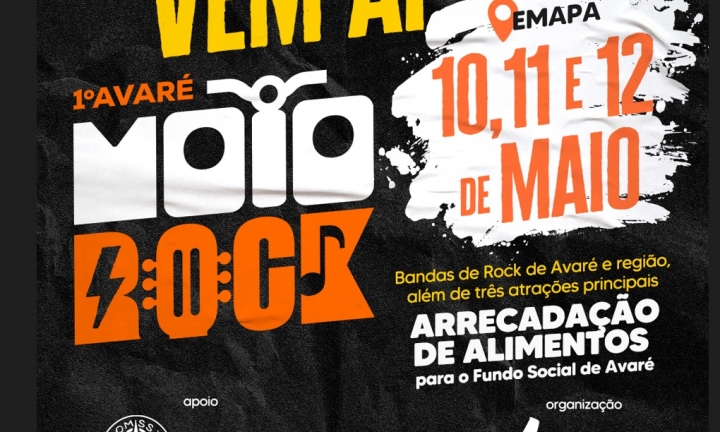 1º Avaré Moto Rock acontece entre 10 e 12 de maio no recinto da EMAPA