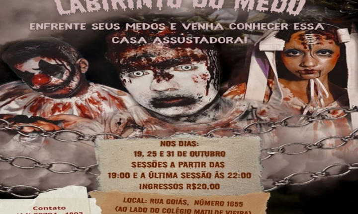Labirinto do Medo está de volta a Avaré nos dias 19, 25 e 31 de outubro