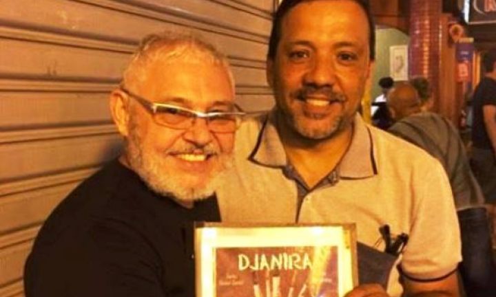 Fernandes e Gesiel autografam  HQ de Djanira em Avaré