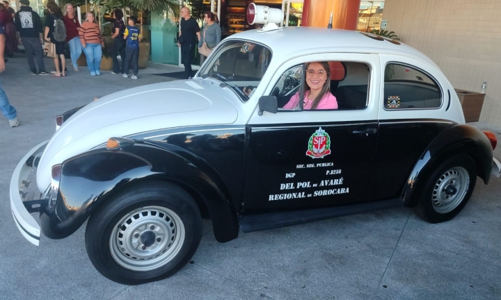 Fusca da Polícia Civil de Avaré é destaque de evento institucional em Bauru