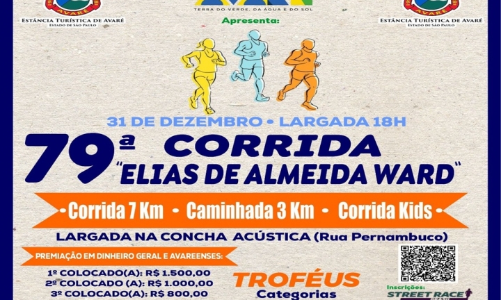 Corrida Elias Ward segue com inscrições abertas até 29 de dezembro