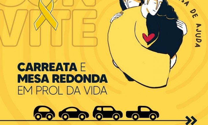 Campanha Setembro Amarelo tem carreata e mesa redonda nesta quinta-feira, 29