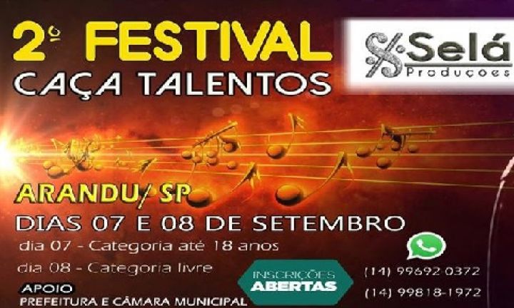 Arandu será palco do 2º Festival Caça Talentos