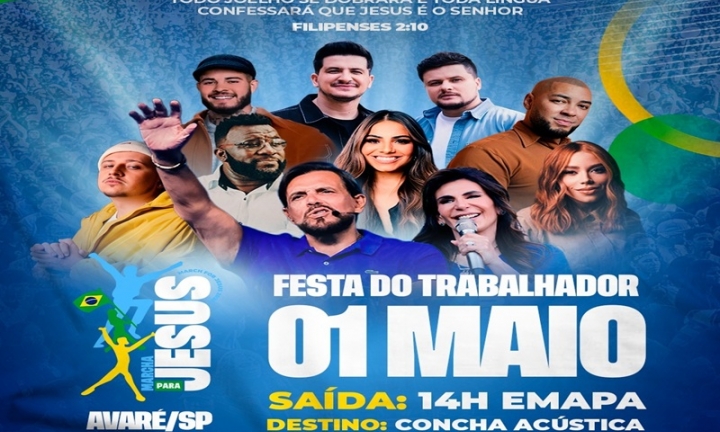 Avaré celebra a fé cristã com a realização da Marcha Para Jesus