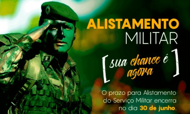 Alistamento militar para jovens que completam 18 anos vai até 30 de junho