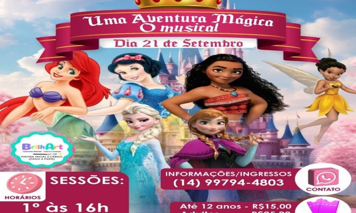 Domingo, 21, tem Uma Aventura Mágica O musical no Centro Cultural