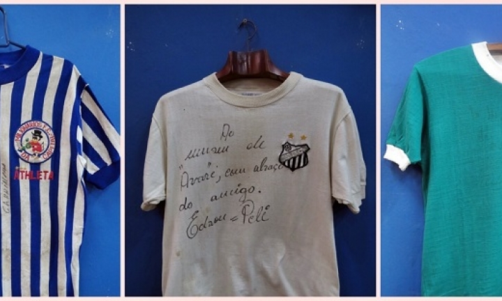 Museu Municipal conserva camisas com autógrafos de grandes craques do futebol