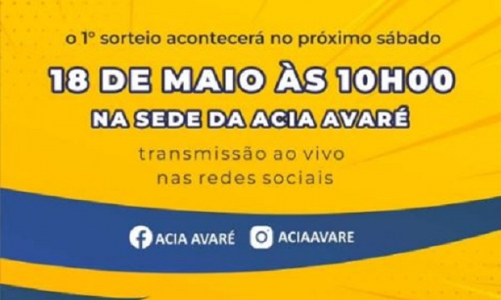 Campanha Vales-Compra da ACIA tem seu primeiro sorteio no sábado, 18