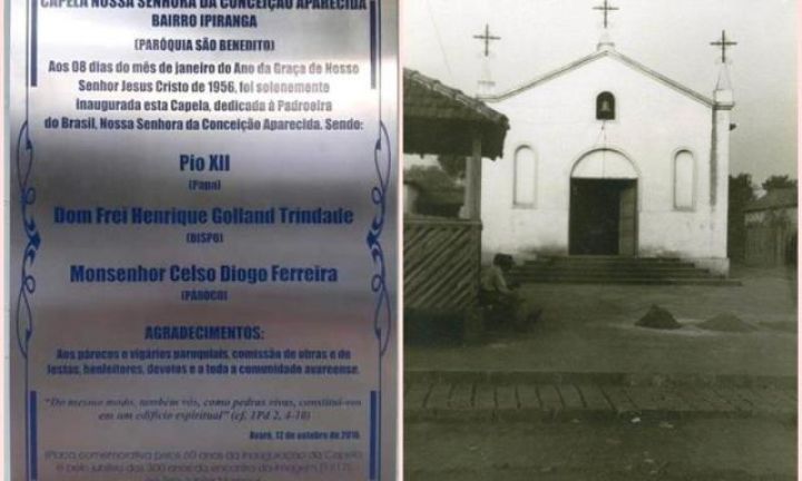 Placa registra os 60 anos da Capela do Bairro Ipiranga