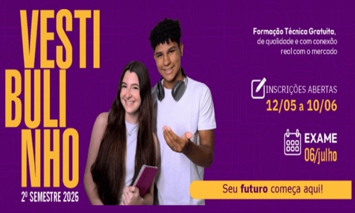 Vestibulinho das Etecs está com inscrições abertas para o 2° semestre
