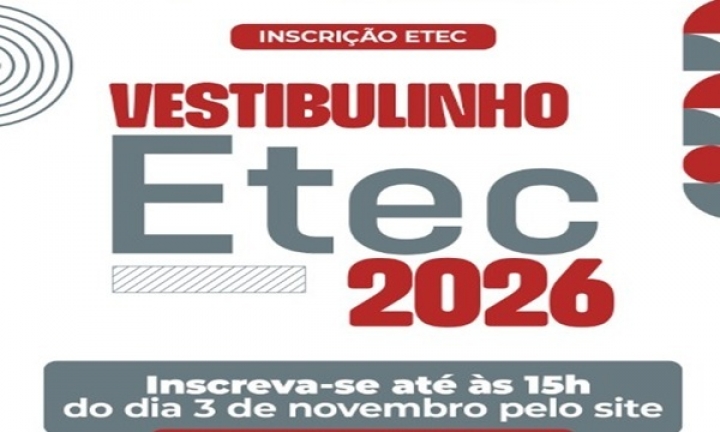 ETEC de Avaré abre inscrições para Vestibulinho do 1º semestre de 2026