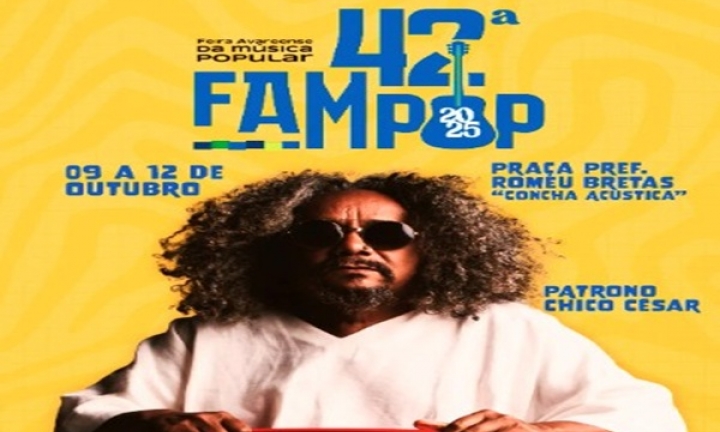 42ª Fampop começa nesta quinta, 9, com entrada gratuita na Concha Acústica