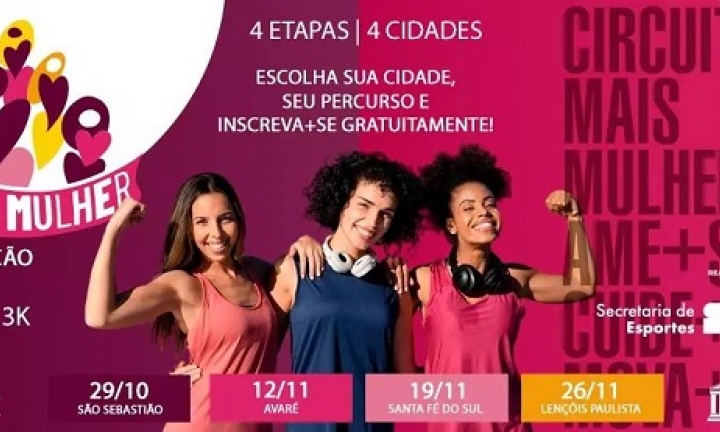Governo de SP realiza Circuito Mais Mulher em Avaré neste domingo (12)