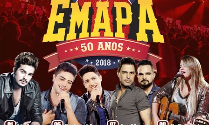 Prefeitura divulga os primeiros shows da Emapa 2018