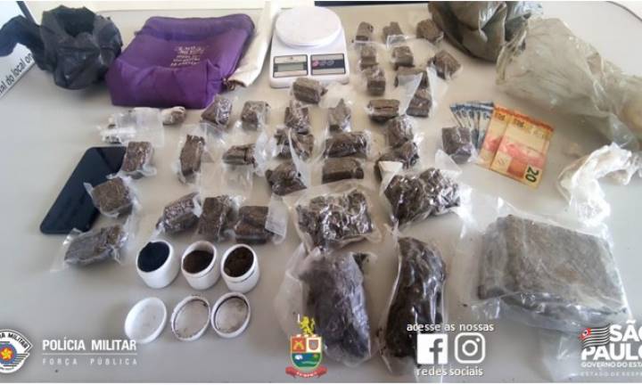Homem é preso pela PM com mais de 1 kg de drogas variantes da maconha