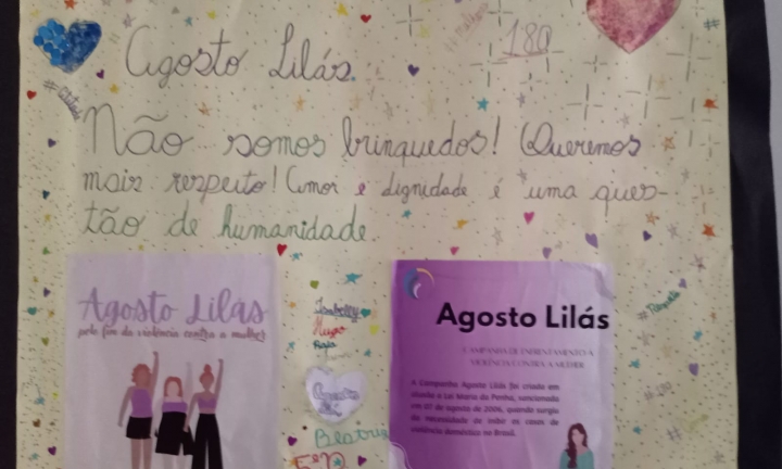 Escolas municipais de Avaré desenvolvem ações da campanha Agosto Lilás