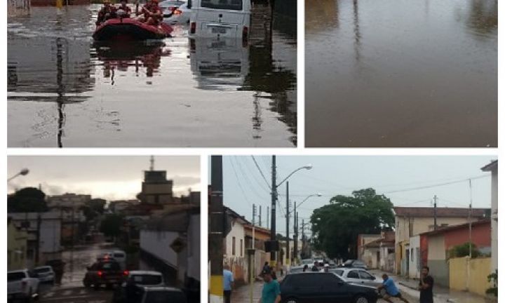 Em 30 minutos, chuva alaga diversas ruas de Avaré