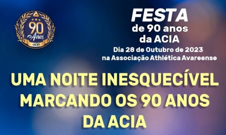 ACIA comemora 90 anos de fundação com grandioso jantar dançante na AAA