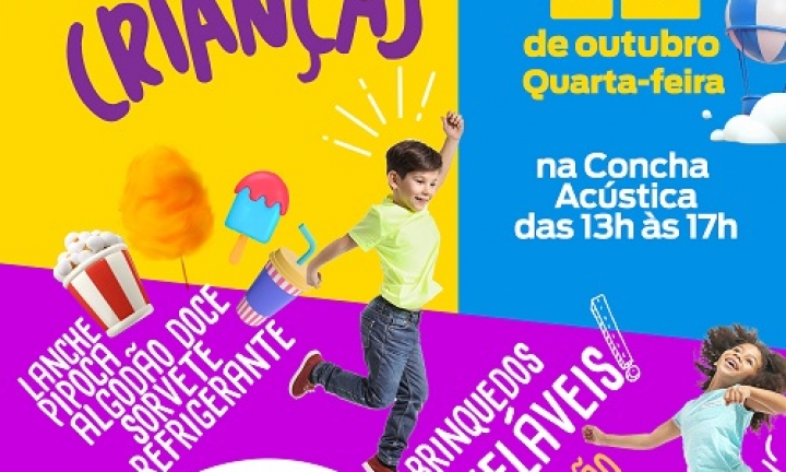 Festa das Crianças leva muita diversão à Concha Acústica no dia 12