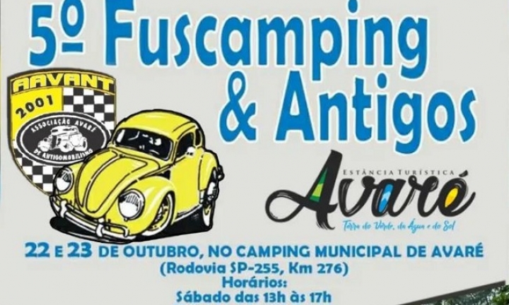 Em outubro, Avaré sedia a quinta edição do Fuscamping e Antigos