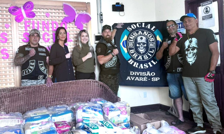 Ação social do MC Insanos arrecada mais de 400 kg de alimentos em Avaré