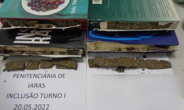 Livros com maconha são apreendidos na Penitenciária de Iaras