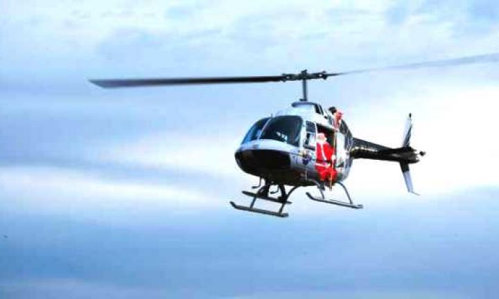 Papai Noel chega de helicóptero no sábado em Avaré