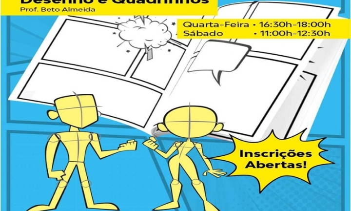 Centro Cultural abre inscrições para Oficina de Desenho e Quadrinhos