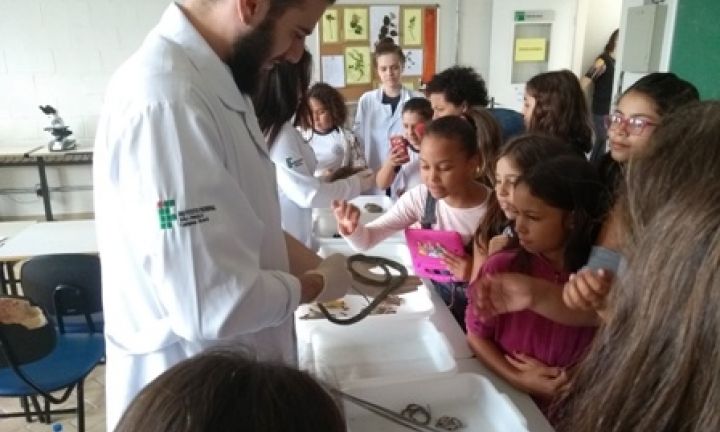 Alunos participam do Projeto Pequenos Cientistas no IFSP