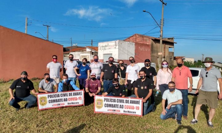 Polícia Civil de Avaré participa da campanha Máscara é Vida