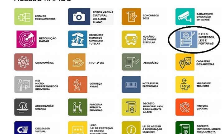 Servidor municipal tem acesso a documentos do DESS no site da Prefeitura