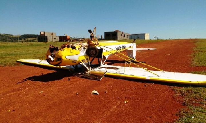 Casal fica gravemente ferido após acidente com aeronave
