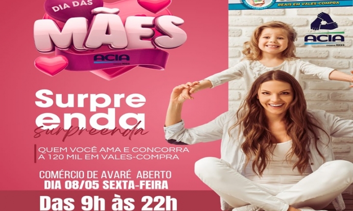 Dia das Mães: Comércio estende horário até às 22 horas na sexta-feira, 8