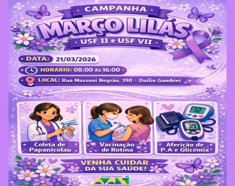 Março Lilás leva ação de prevenção à UBS Duílio Gambini no próximo dia 21