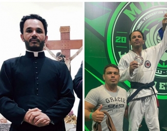 Padre que atua em Cerqueira César é vice-campeão mundial de Jiu-jitsu