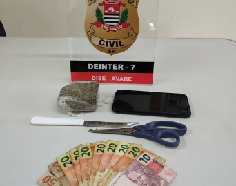 Investigado por tráfico é preso em flagrante com 150 gramas de maconha