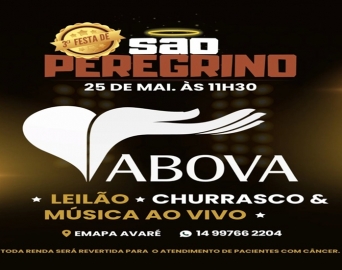 Festa de São Peregrino em prol da Abova ocorre neste domingo no recinto da Emapa