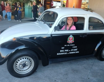 Fusca da Polícia Civil de Avaré é destaque de evento institucional em Bauru