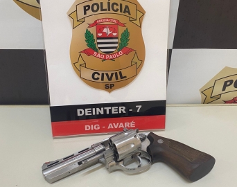 Polícia Civil apreende revólver de investigado por tráfico de drogas em Avaré