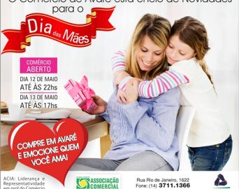 Comércio estende horário pelo Dia das Mães