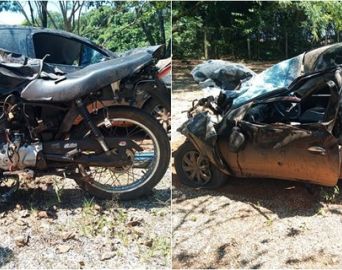 Três pessoas morrem em acidente com carro e moto em Itaí