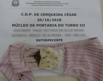 Menor é flagrada tentando entrar com droga no CDP de Cerqueira