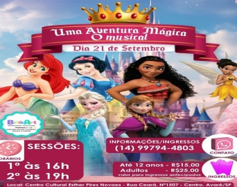 Domingo, 21, tem Uma Aventura Mágica O musical no Centro Cultural