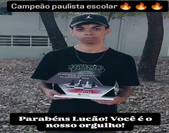 Jovem enxadrista avareense é campeão paulista escolar do interior de xadrez