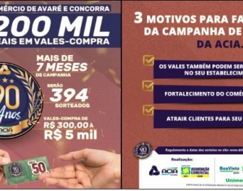 Campanha ACIA 90 anos está a pleno vapor e promove evento neste sábado, 7