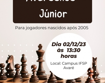 Campeonato Avareense Júnior de Xadrez ocorre neste sábado (2) no IFSP