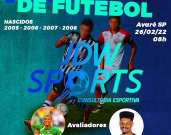 Sábado, 26, tem peneira de futebol no Campo Municipal Bugrinho