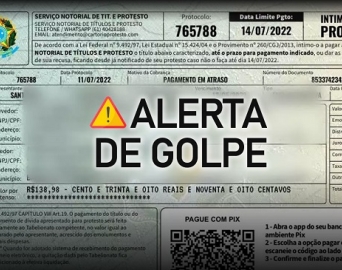 Cartórios alertam para golpe de intimações falsas para pagamento de dívidas
