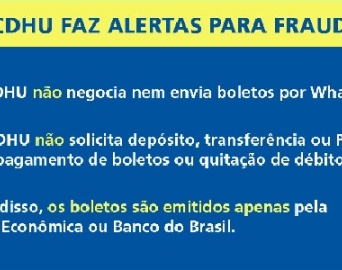 CDHU alerta sobre cobranças falsas por email e WhatsApp
