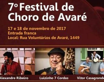 7º Festival de Choro de Avaré será nos dias 17 e 18